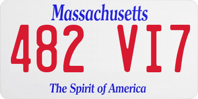 MA license plate 482VI7