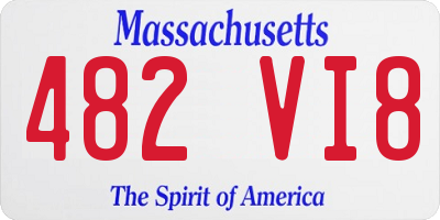 MA license plate 482VI8