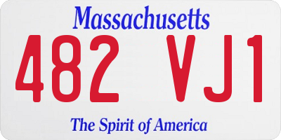 MA license plate 482VJ1