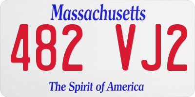 MA license plate 482VJ2