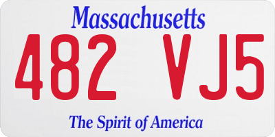 MA license plate 482VJ5