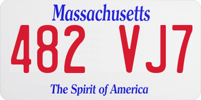 MA license plate 482VJ7