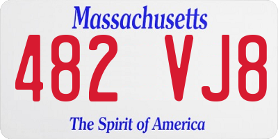 MA license plate 482VJ8