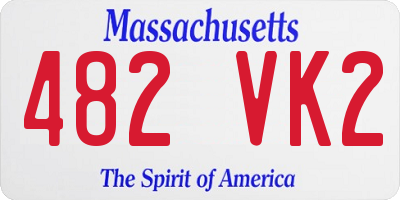 MA license plate 482VK2