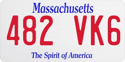 MA license plate 482VK6