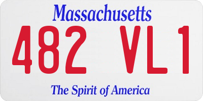 MA license plate 482VL1