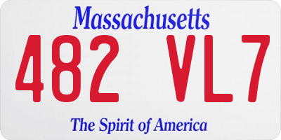 MA license plate 482VL7