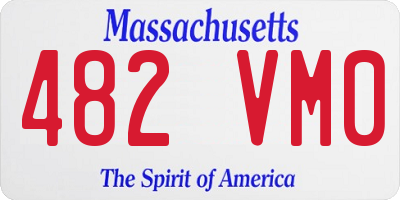 MA license plate 482VM0