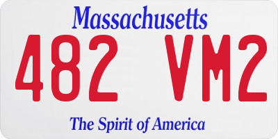 MA license plate 482VM2