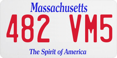 MA license plate 482VM5