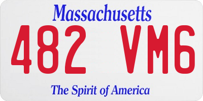 MA license plate 482VM6