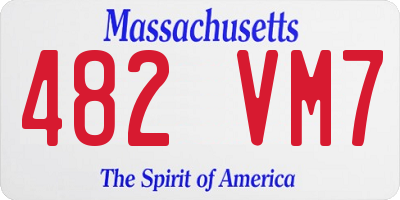 MA license plate 482VM7