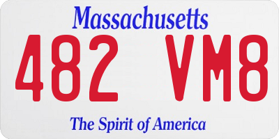 MA license plate 482VM8