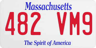 MA license plate 482VM9