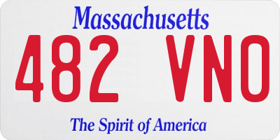 MA license plate 482VN0
