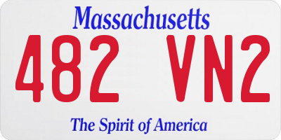 MA license plate 482VN2