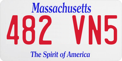 MA license plate 482VN5