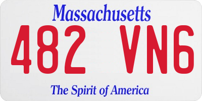 MA license plate 482VN6
