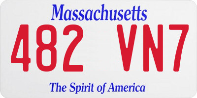 MA license plate 482VN7