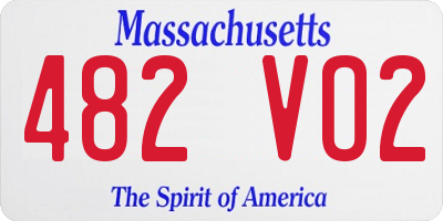 MA license plate 482VO2
