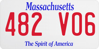 MA license plate 482VO6