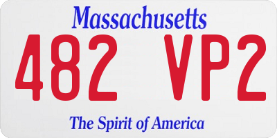 MA license plate 482VP2