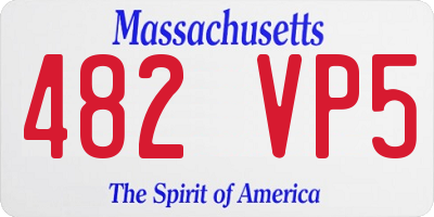 MA license plate 482VP5