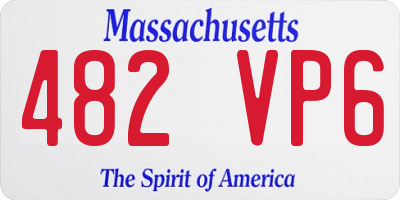 MA license plate 482VP6
