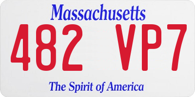 MA license plate 482VP7