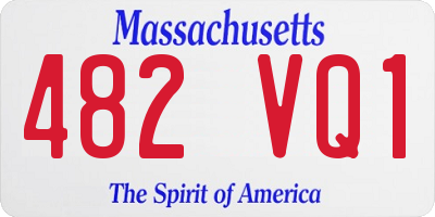 MA license plate 482VQ1