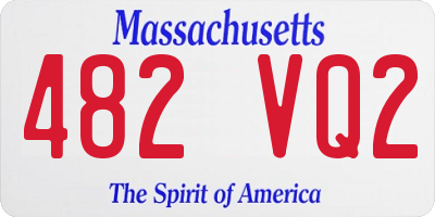 MA license plate 482VQ2