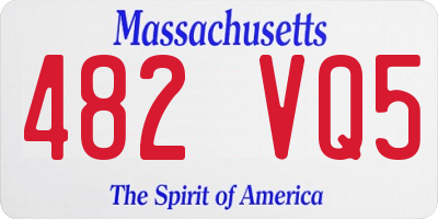 MA license plate 482VQ5