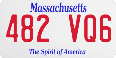 MA license plate 482VQ6