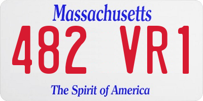 MA license plate 482VR1