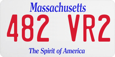 MA license plate 482VR2