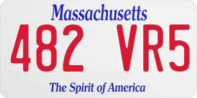 MA license plate 482VR5