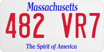 MA license plate 482VR7