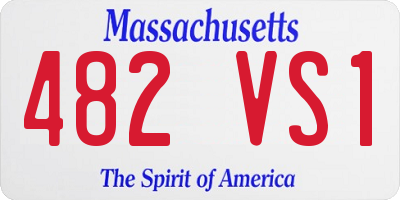MA license plate 482VS1
