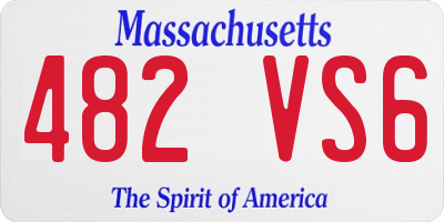MA license plate 482VS6