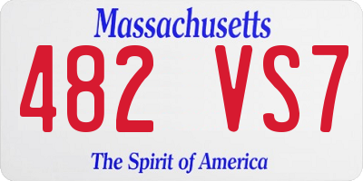 MA license plate 482VS7