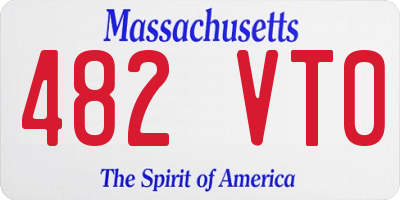 MA license plate 482VT0