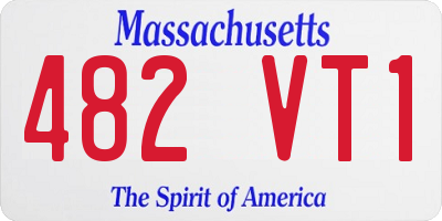 MA license plate 482VT1