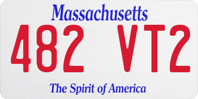 MA license plate 482VT2
