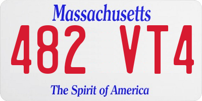 MA license plate 482VT4