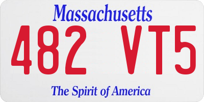 MA license plate 482VT5