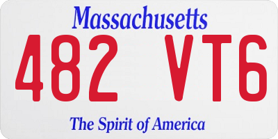 MA license plate 482VT6