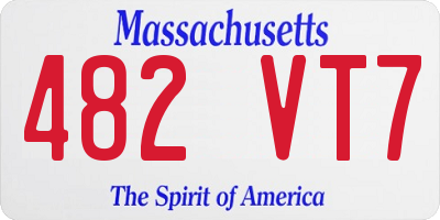 MA license plate 482VT7
