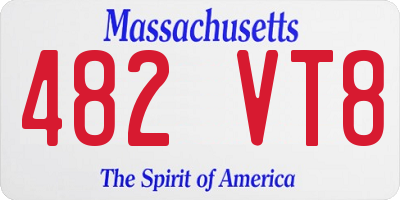MA license plate 482VT8