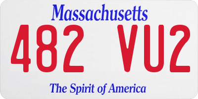 MA license plate 482VU2