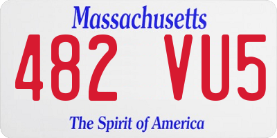 MA license plate 482VU5